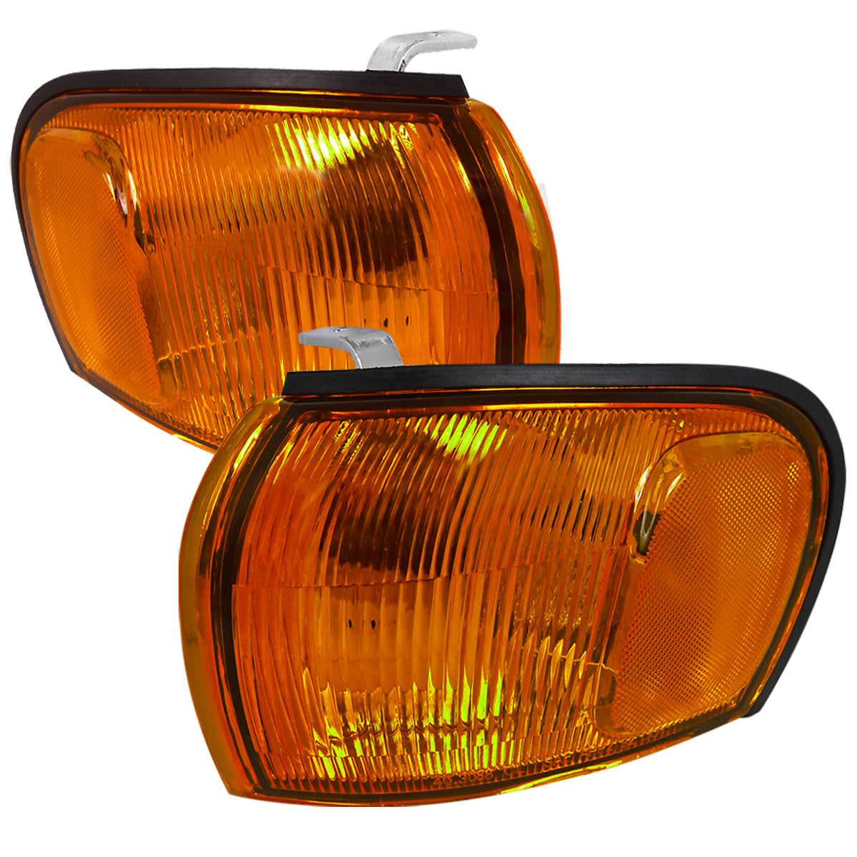 1995-2001 Subaru Impreza Corner Lights (Chrome Housing/Amber Lens)