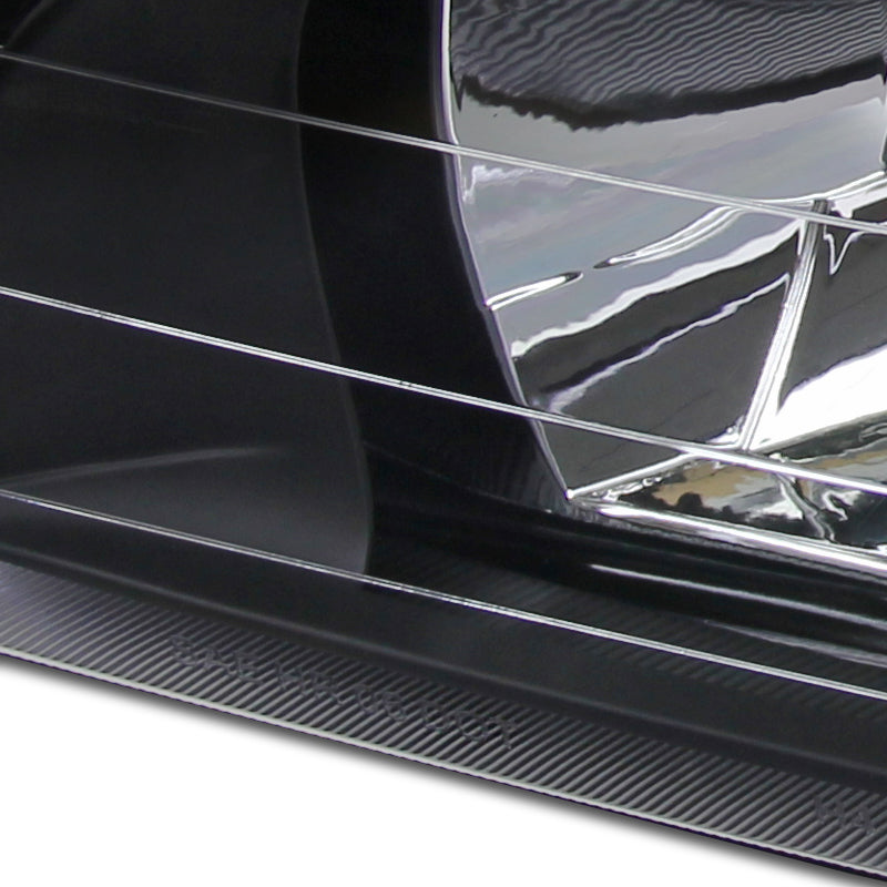 1995-2001 Subaru Impreza Factory Style Crystal Headlights w/ Amber Lens Corner Signal Lights (Matte Black Housing/Clear Lens)