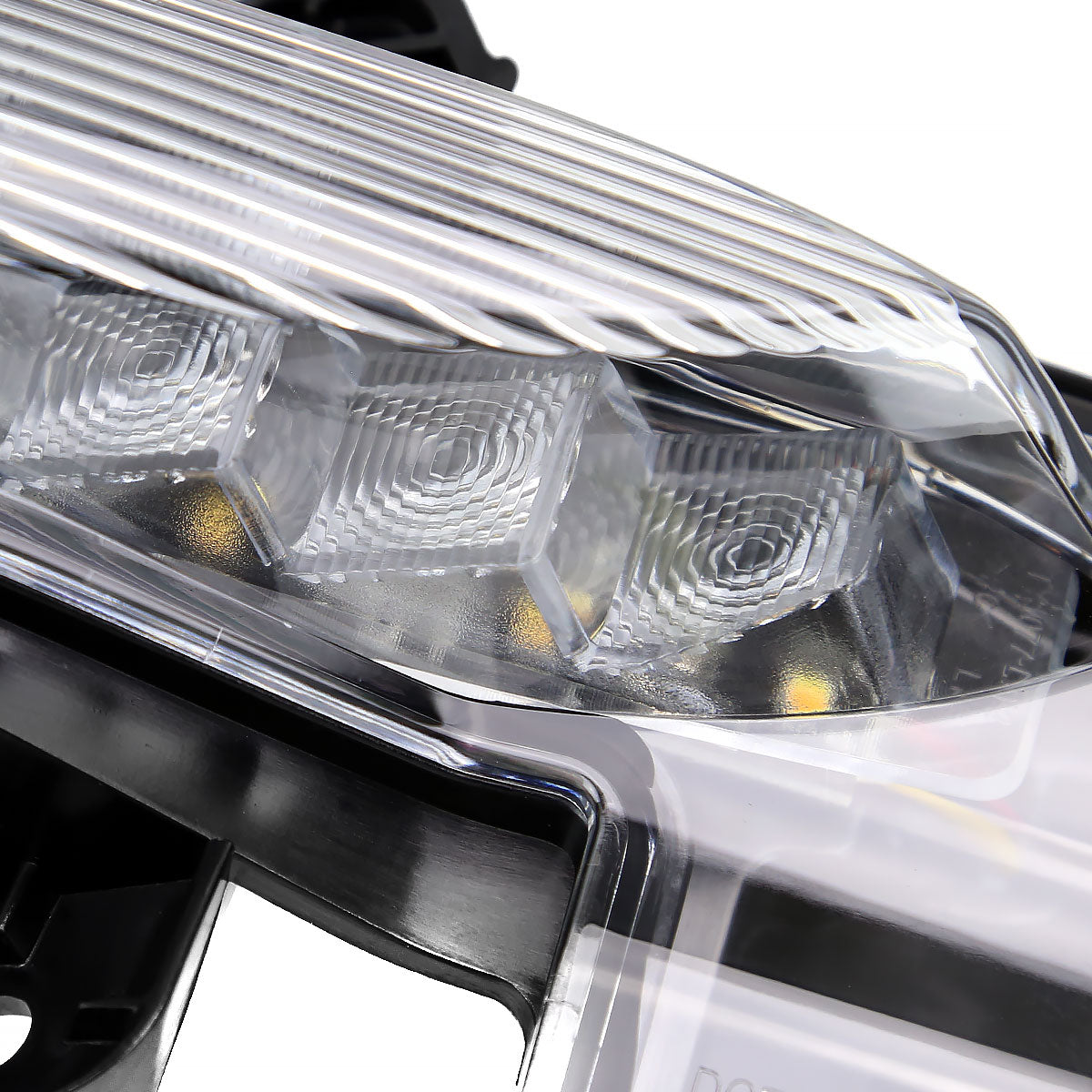 2020-2022 Toyota Corolla Sedan Switchback LED Signal Fog Light Glossy Black Bezels (Chrome Housing/Clear Lens)