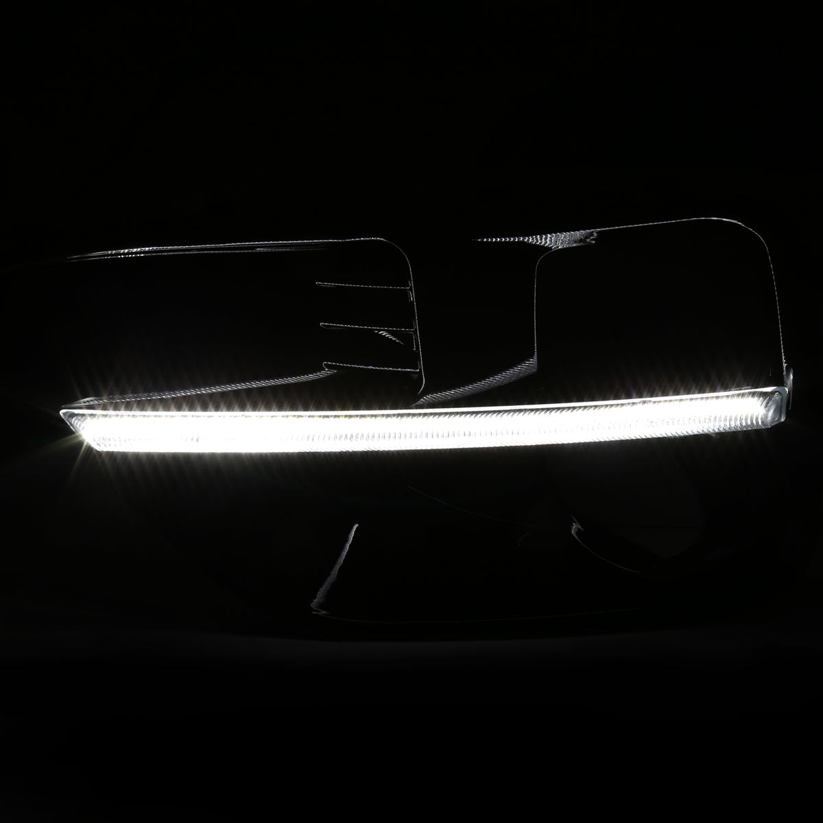 2015-2017 Subaru Impreza WRX STI LED Sequential Switchback Signal Fog Light Bezels (Glossy Black Housing/Clear Lens)