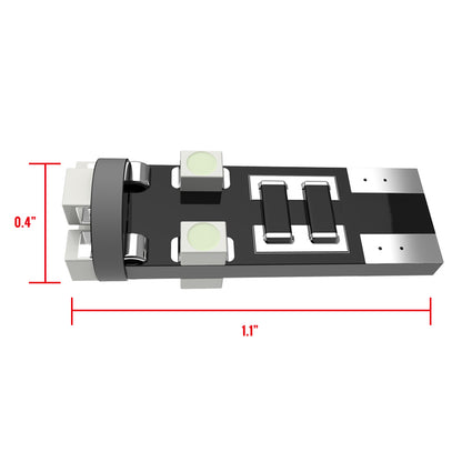 T10 8 SMD LED Bulb w/ Integrated Canbus - 2PC (White)