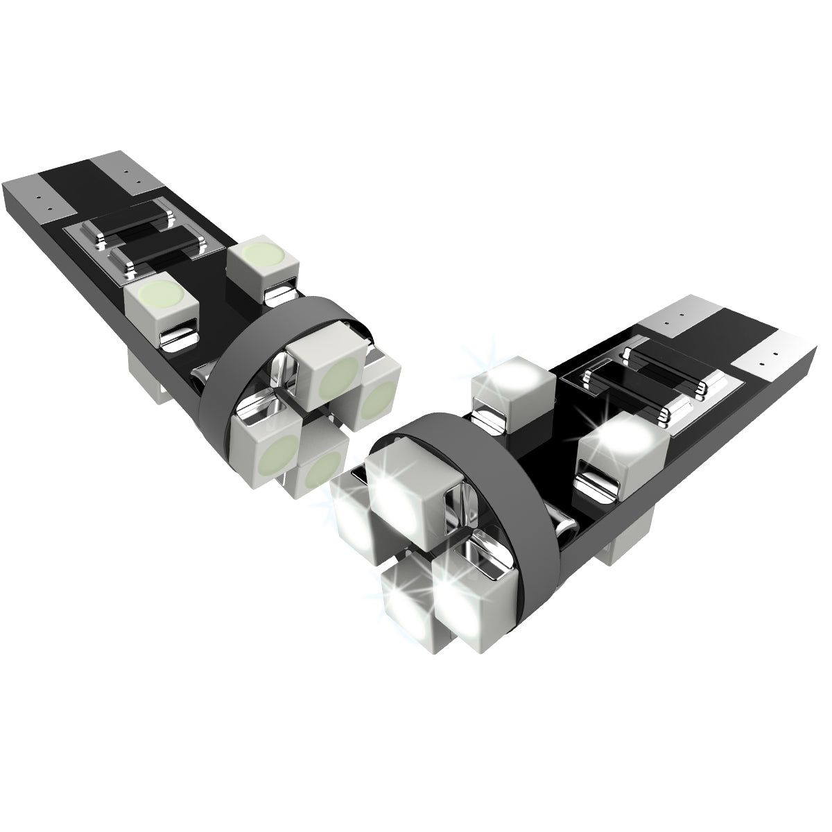 T10 8 SMD LED Bulb w/ Integrated Canbus - 2PC (White)