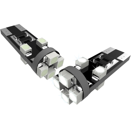 T10 8 SMD LED Bulb w/ Integrated Canbus - 2PC (White)
