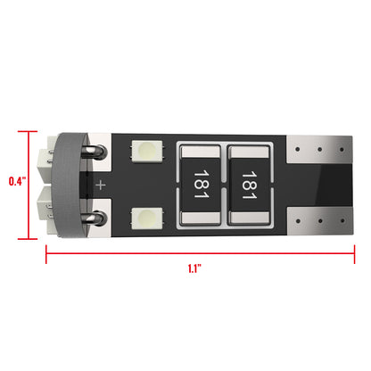 T10 10 SMD LED Bulb w/ Integrated Canbus - 2PC (White)