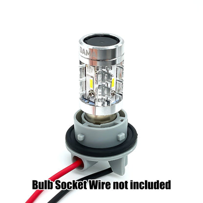 DAMA 1156 High Power LED Bulbs White 6000K / Amber 2600K | CANbus Error-Free | Pack of 2
