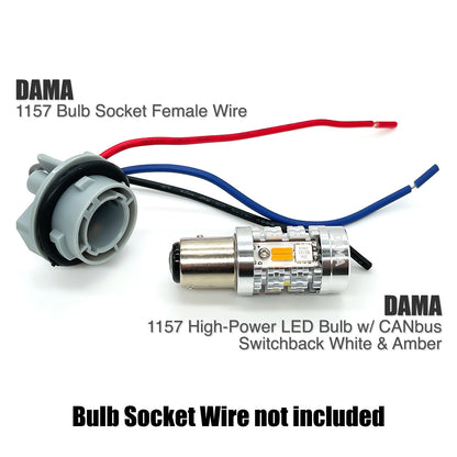 DAMA 1157 High Power Switchback LED Bulbs | 6000K White & 2600K Amber | CANbus Error-Free SET