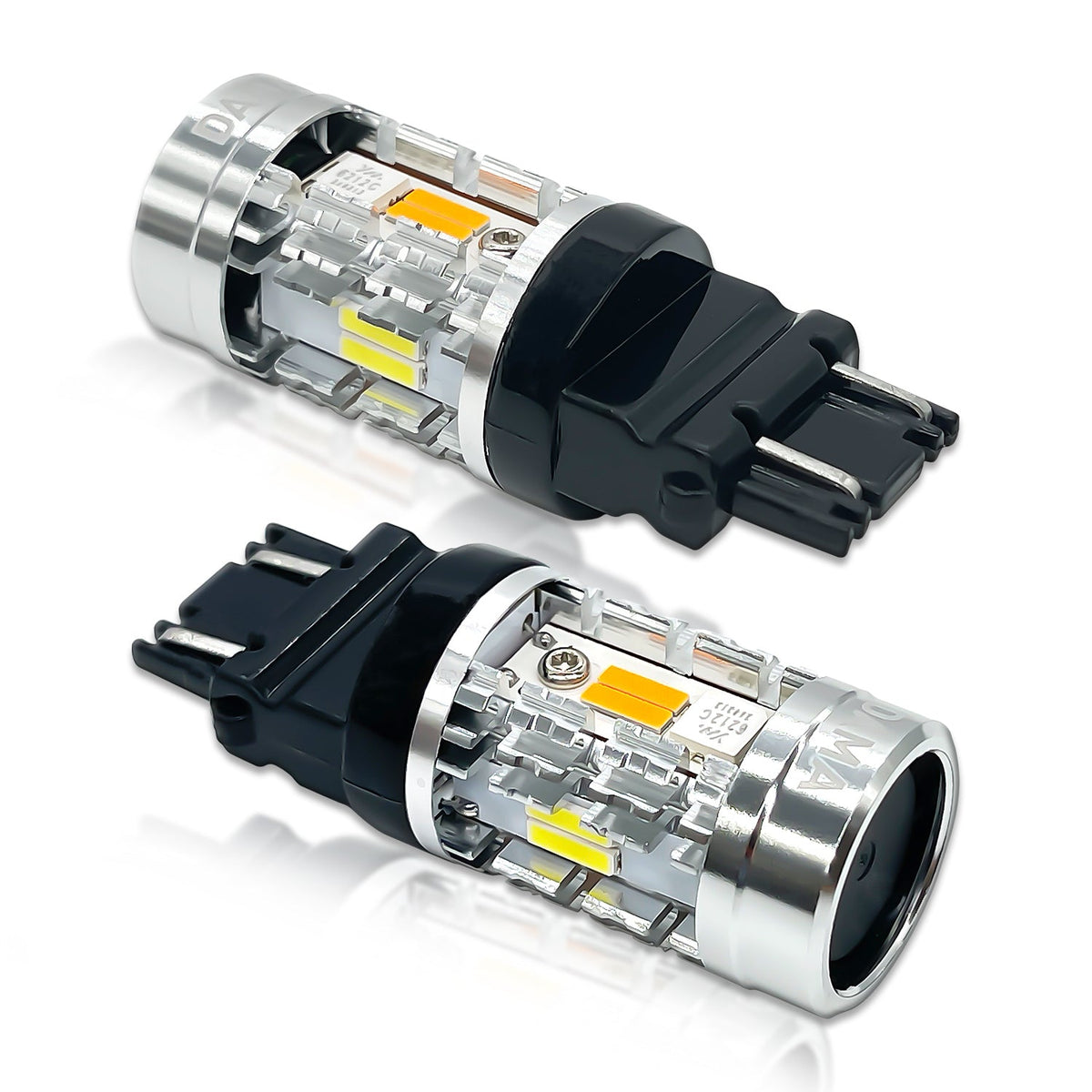 DAMA 3157 High Power Switchback LED Bulbs | 6000K White & 2600K Amber | CANbus Error-Free SET