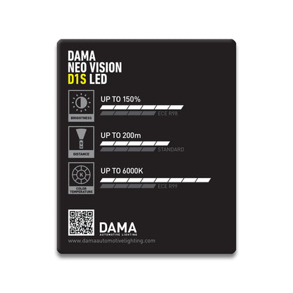 DAMA D1S NEO VISION LED Headlight Bulbs 35W 6000K | Pack of 2