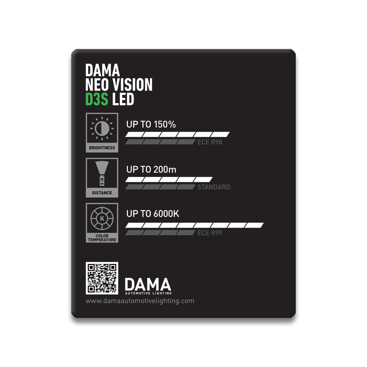 DAMA D3S NEO VISION LED Headlight Bulbs 35W 6000K | Pack of 2