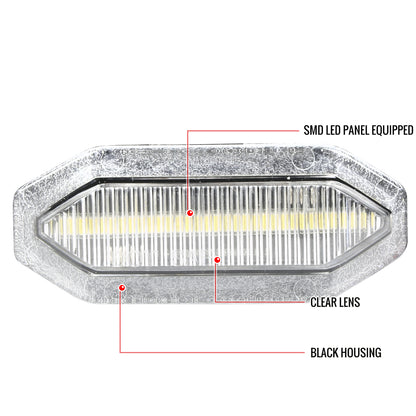2015-2017 Ford Mustang Front Grille LED Driving Lights - 6PC (Chrome Housing/Clear Lens)
