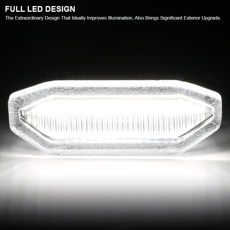 2015-2017 Ford Mustang Front Grille LED Driving Lights - 6PC (Chrome Housing/Clear Lens)