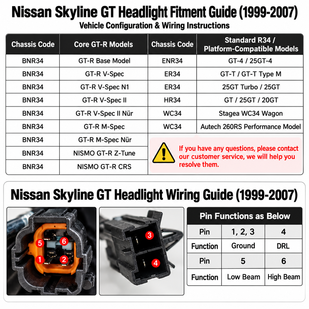 RGB LED Headlights for Nissan Skyline R34 GTR GTT