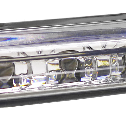 Universal 4W 8 LED 6000K Daytime Running Lights (Chrome Housing/Clear Lens)