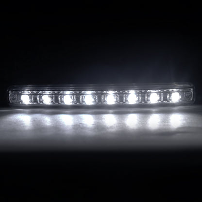 Universal 4W 8 LED 6000K Daytime Running Lights (Chrome Housing/Clear Lens)