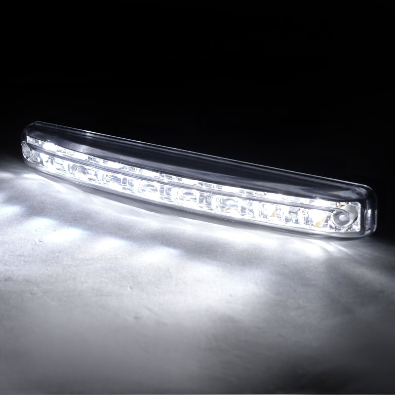 Universal 4W 8 LED 6000K Daytime Running Lights (Chrome Housing/Clear Lens)