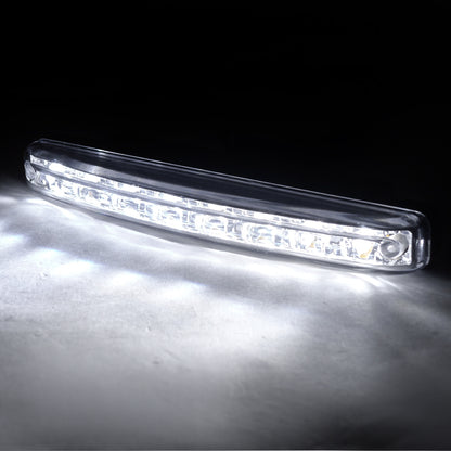 Universal 4W 8 LED 6000K Daytime Running Lights (Chrome Housing/Clear Lens)