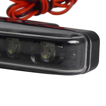 Universal 4W 8 LED 6000K Daytime Running Lights (Matte Black Housing/Clear Lens)