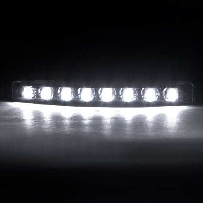 Universal 4W 8 LED 6000K Daytime Running Lights (Matte Black Housing/Clear Lens)