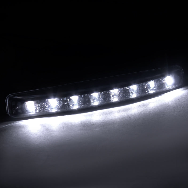 Universal 4W 8 LED 6000K Daytime Running Lights (Matte Black Housing/Clear Lens)