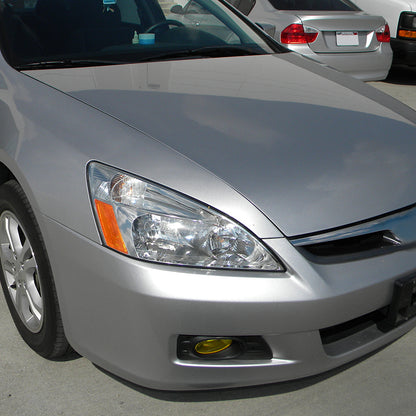 2006-2007 Honda Accord Sedan H11 Fog Lights Kit (Chrome Housing/Yellow Lens)