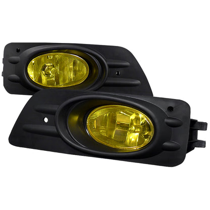 2006-2007 Honda Accord Sedan H11 Fog Lights Kit (Chrome Housing/Yellow Lens)