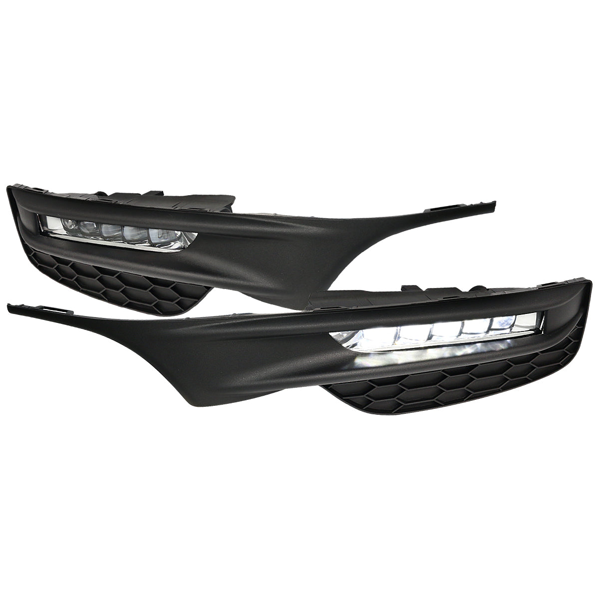 2016-2017 Honda Accord Sedan LED Fog Lights Kit (Chrome Housing/Clear Lens)