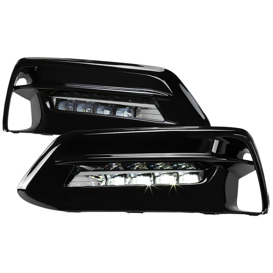2018-2020 Honda Accord LED Fog Lights Kit w/ Switch & Wiring Harness (Chrome Housing/Clear Lens)