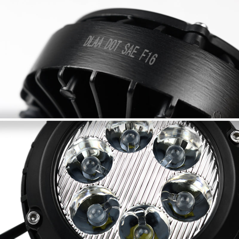 2015-2018 GMC Canyon 6-LED Fog Lights Kit (Chrome Housing/Clear Lens)