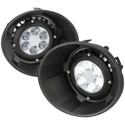 2010-2013 Chevrolet Camaro LED Fog Lights Kit w/ Switch & Wiring Harness (Chrome Housing/Clear Lens)