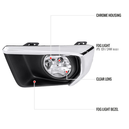 2021-2022 Chevrolet Colorado Fog Lights Kit (Chrome Housing/Clear Lens)