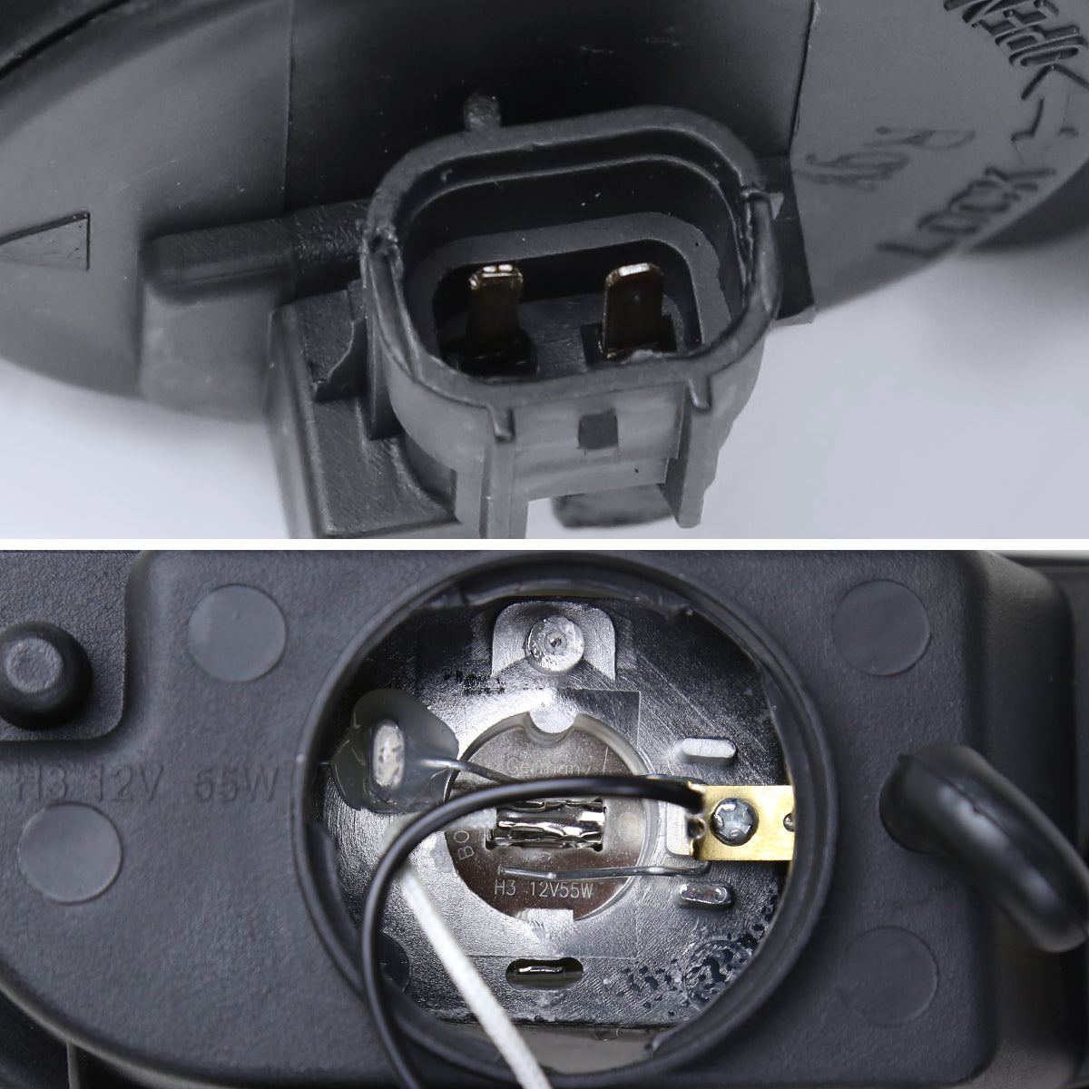 2001-2002 Toyota Corolla H3 Fog Lights (Chrome Housing/Yellow Lens)