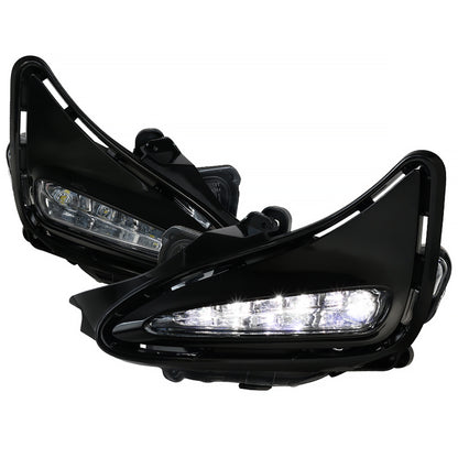 2017-2018 Toyota Corolla LED Fog Lights Kit (Chrome Housing/Clear Lens)