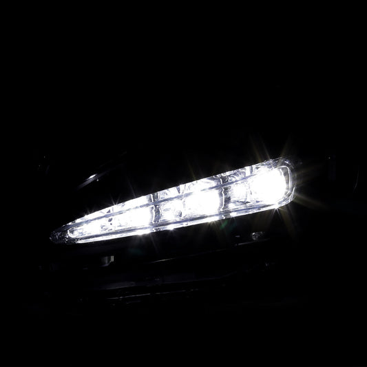 2017-2019 Toyota Corolla LED Fog Lights w/ Switch & Wiring Harness (Chrome Housing/Clear Lens)