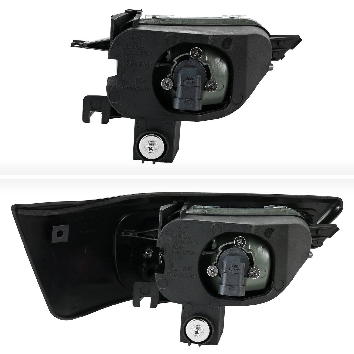 2002-2004 Honda CR-V 12V/51W 9006 Fog Lights Kit w/ Switch & Wiring Harness (Chrome Housing/Clear Lens)