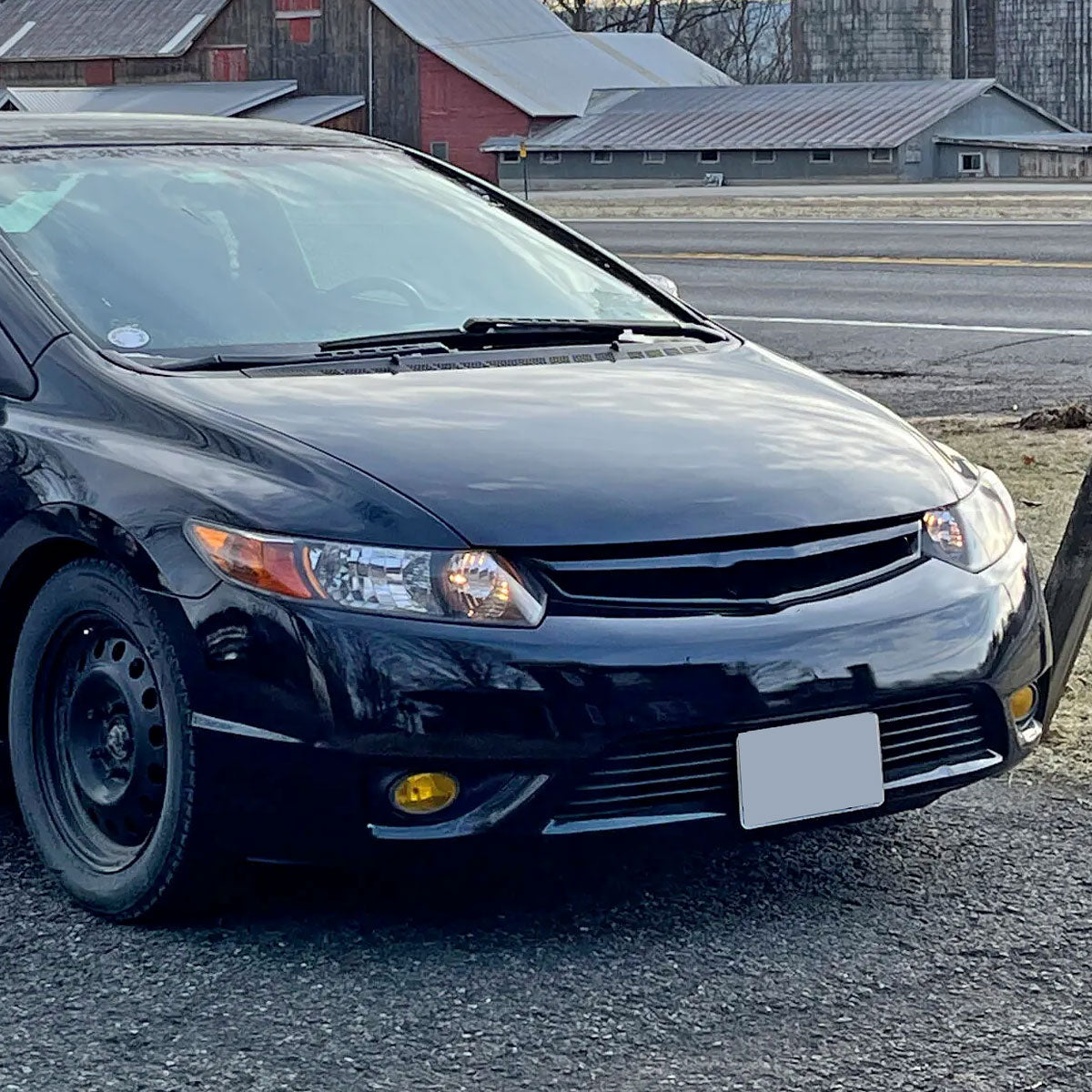 2006-2008 Honda Civic Coupe H11 Fog Lights Kit (Chrome Housing/Yellow Lens)
