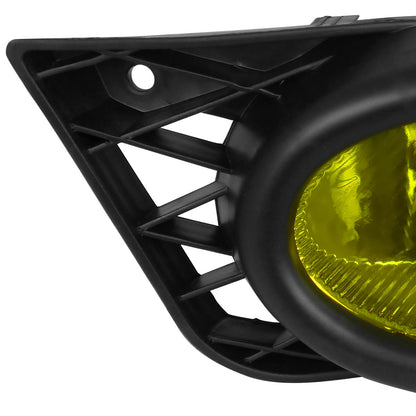 2009-2011 Honda Civic Sedan H11 Fog Lights Kit (Chrome Housing/Yellow Lens)