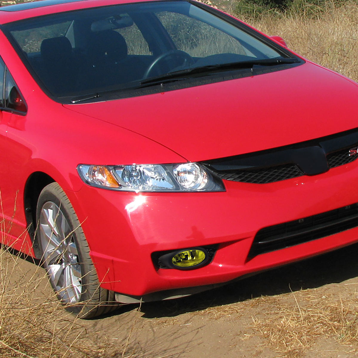 2009-2011 Honda Civic Sedan H11 Fog Lights Kit (Chrome Housing/Yellow Lens)