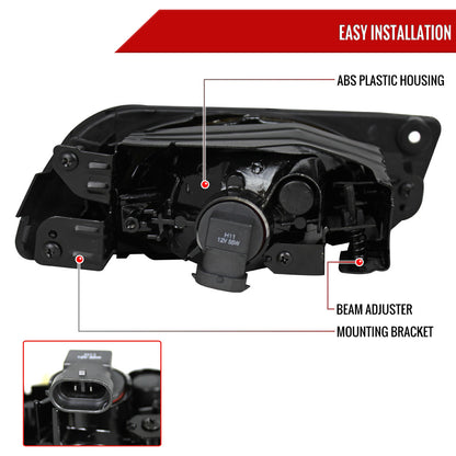 2012 Honda Civic Sedan H11 Fog Lights Kit (Chrome Housing/Clear Lens)