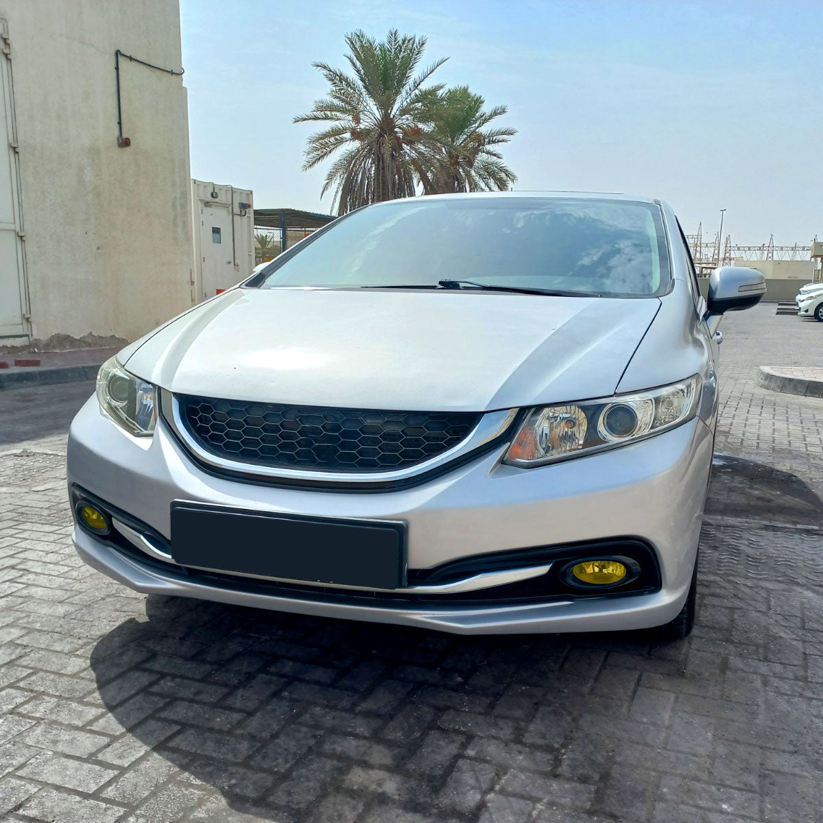 2013-2015 Honda Civic Sedan H11 Fog Lights Kit (Chrome Housing/Yellow Lens)