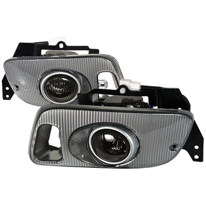 1992-1995 Honda Civic Coupe/Hatchback H3 Fog Lights Kit (Chrome Housing/Smoked Lens)