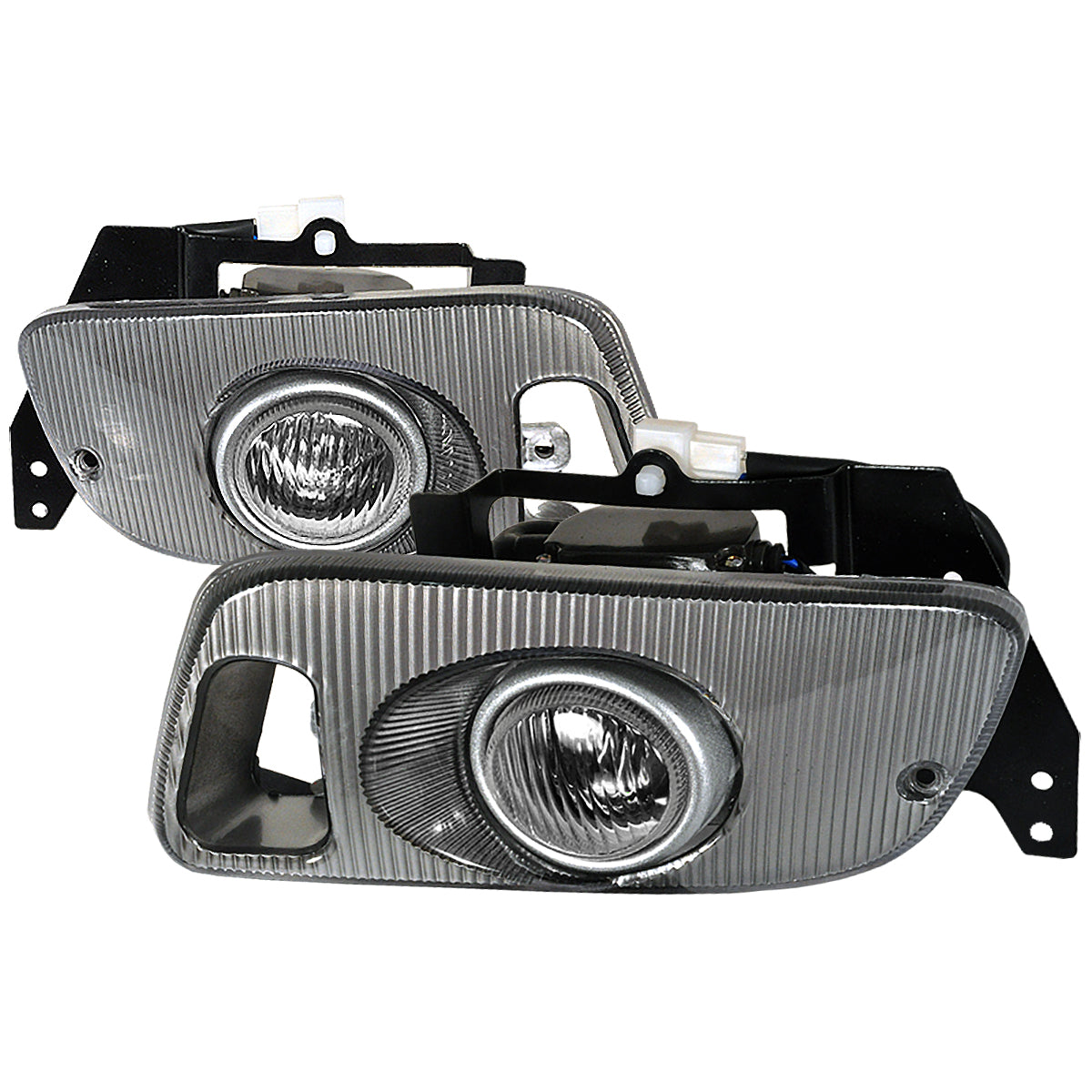 1992-1995 Honda Civic Coupe/Hatchback H3 Fog Lights Kit (Chrome Housing/Clear Lens)