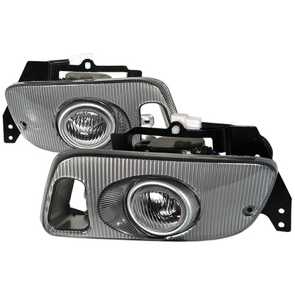 1992-1995 Honda Civic Coupe/Hatchback H3 Fog Lights Kit (Chrome Housing/Clear Lens)