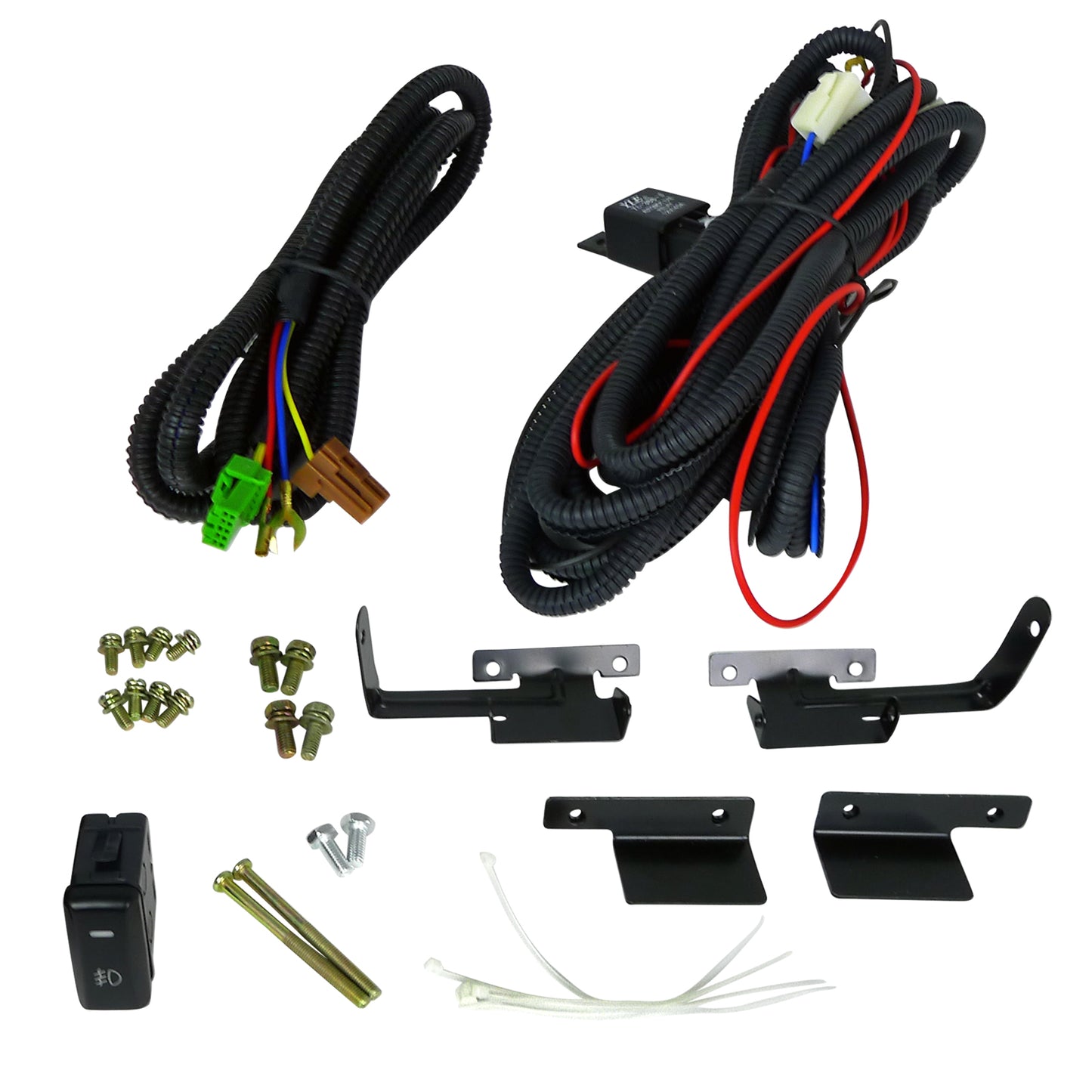 1996-1998 Honda Civic H3 Fog Lights Kit (Chrome Housing/Yellow Lens)