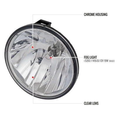 2007-2014 GMC Yukon/Yukon XL Chevrolet Suburban/Tahoe H16 Fog Lights Kit (Chrome Housing/Clear Lens)