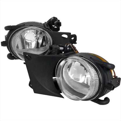 2001-2003 BMW E39 5 Series Fog Lights (Chrome Housing/Clear Lens)