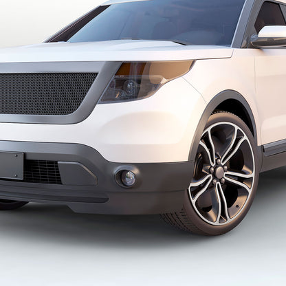 2011-2015 Ford Explorer H11 Fog Lights Kit w/ Switch & Wiring Harness (Chrome Housing/Clear Lens)
