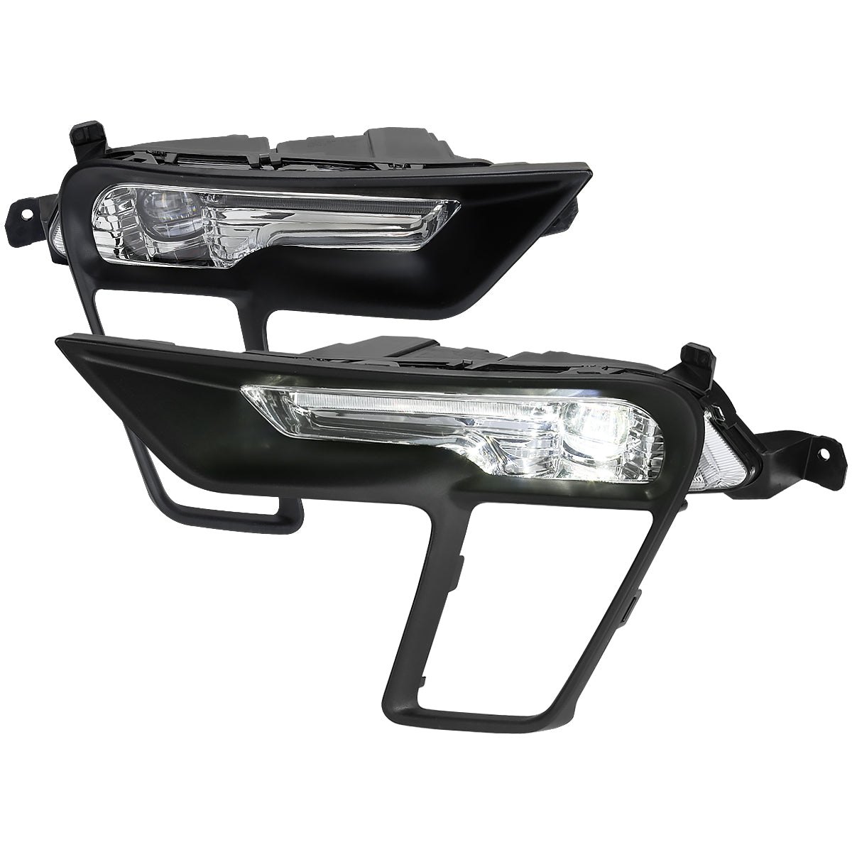 2018-2019 Ford Explorer LED Fog Lights Kit (Chrome Housing/Clear Lens)