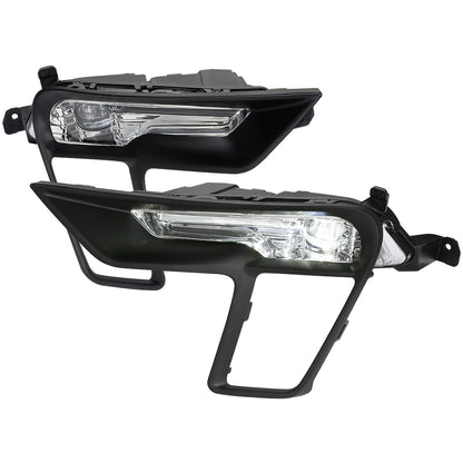 2018-2019 Ford Explorer LED Fog Lights Kit (Chrome Housing/Clear Lens)