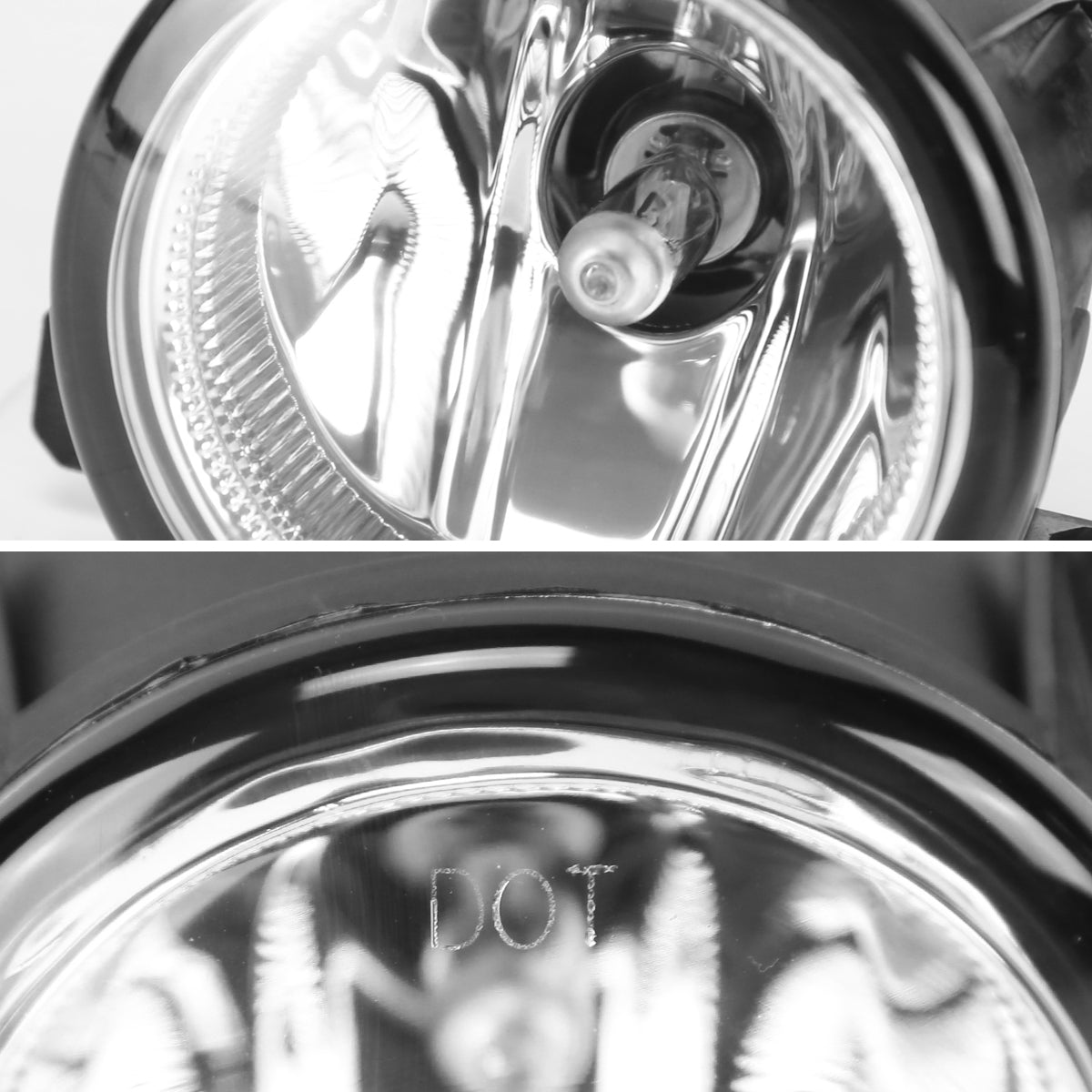 2015-2017 Honda Fit 12V/55W H11 Fog Lights w/ LED Light Strip (Chrome Housing/Clear Lens)