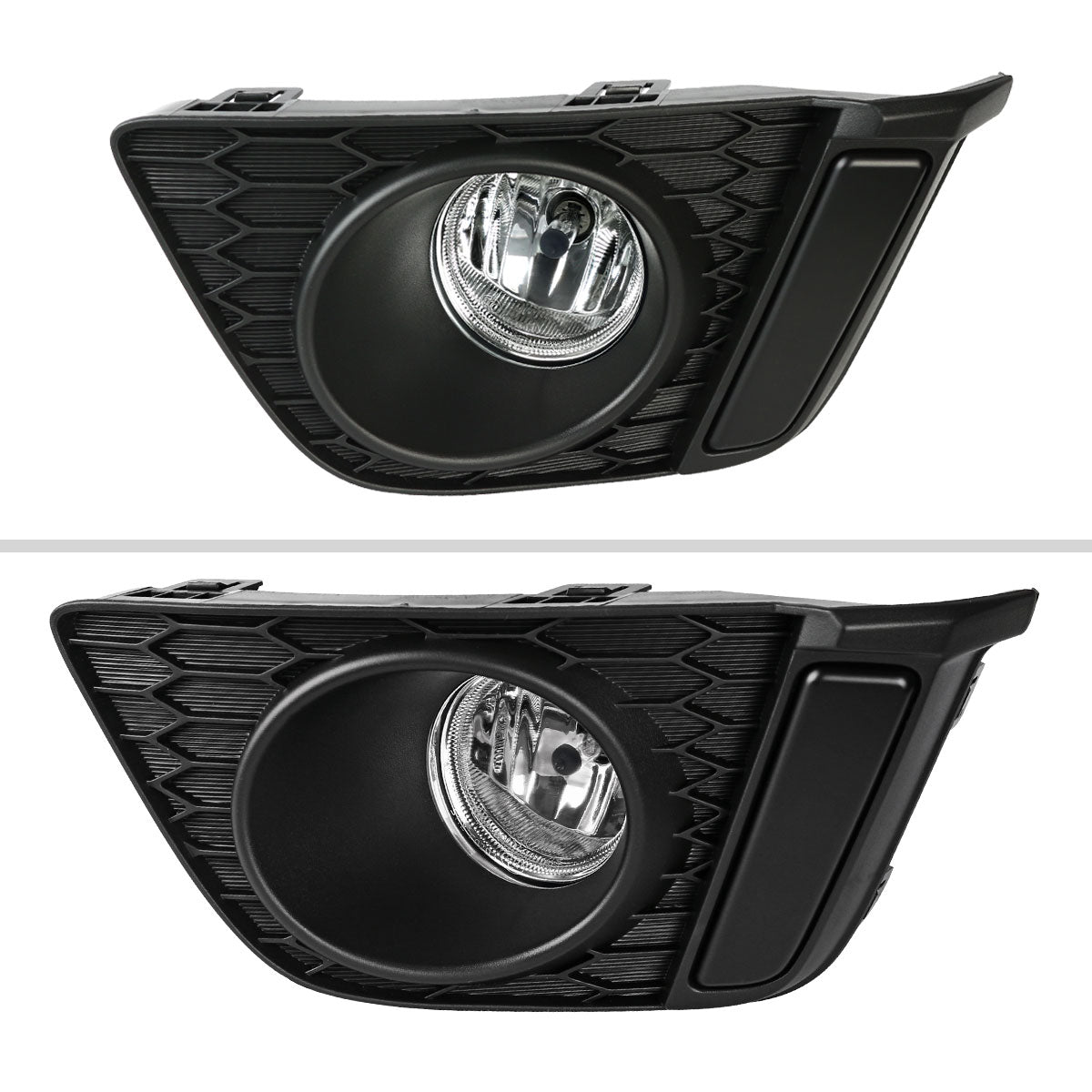 2015-2016 Honda Fit 12V/35W H8 Fog Lights Kit (Chrome Housing/Clear Lens)